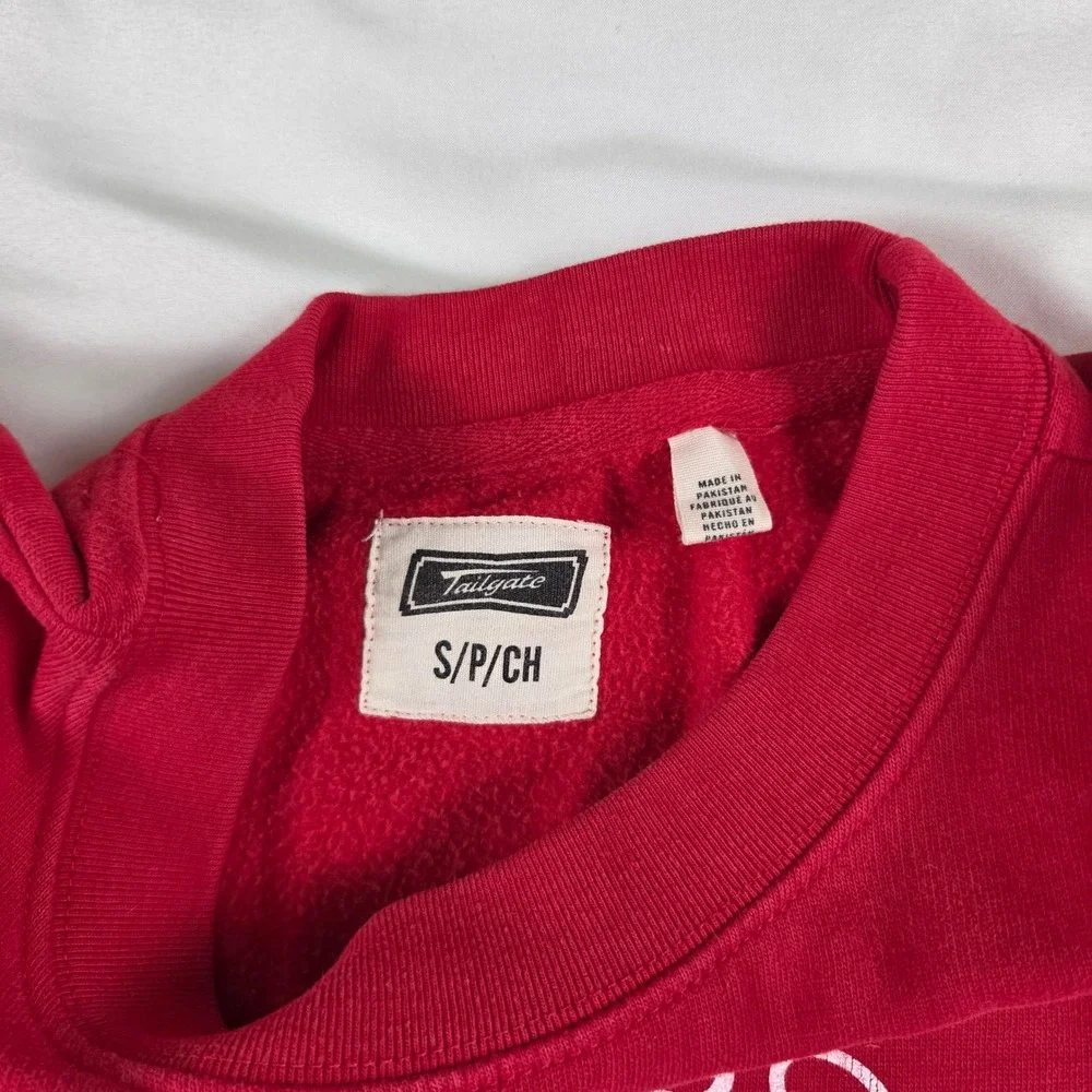 Vtg red Tailgate Chicago Bulls Sweatshirt large oversize‎ 46